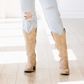 Plain Jane Boot - Latte Suede