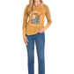 LW22T07983 woman in cowboy hat, graphic tee & jeans