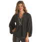 Lurex Balloon Sleeve Top by Panhandle at Bourbon Cowgirl