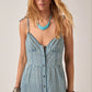 Cristina Sleeveless Dress Mediterranean Stripes Blue Ink Maison Hotel