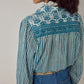 Maria Shirt Mediterranean Stripes Blue Ink by Maison Hotel