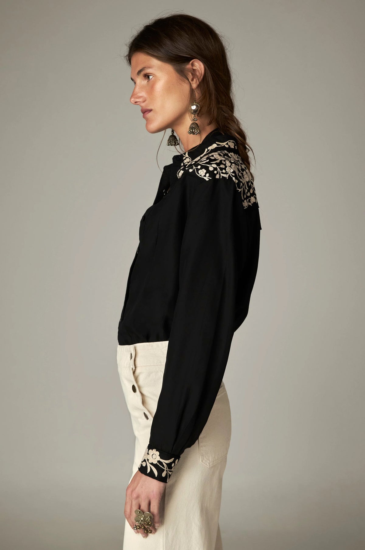 Antonio Shirt in Black by Maison Hotel