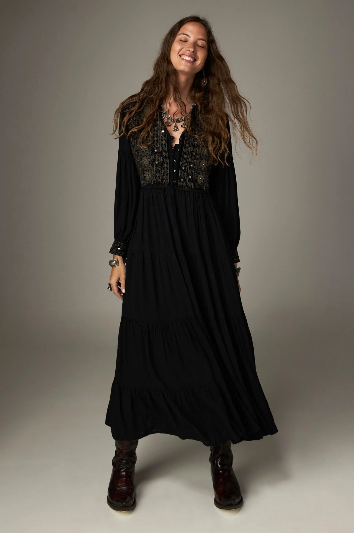 Emilia Dress in Onix by Maison Hotel