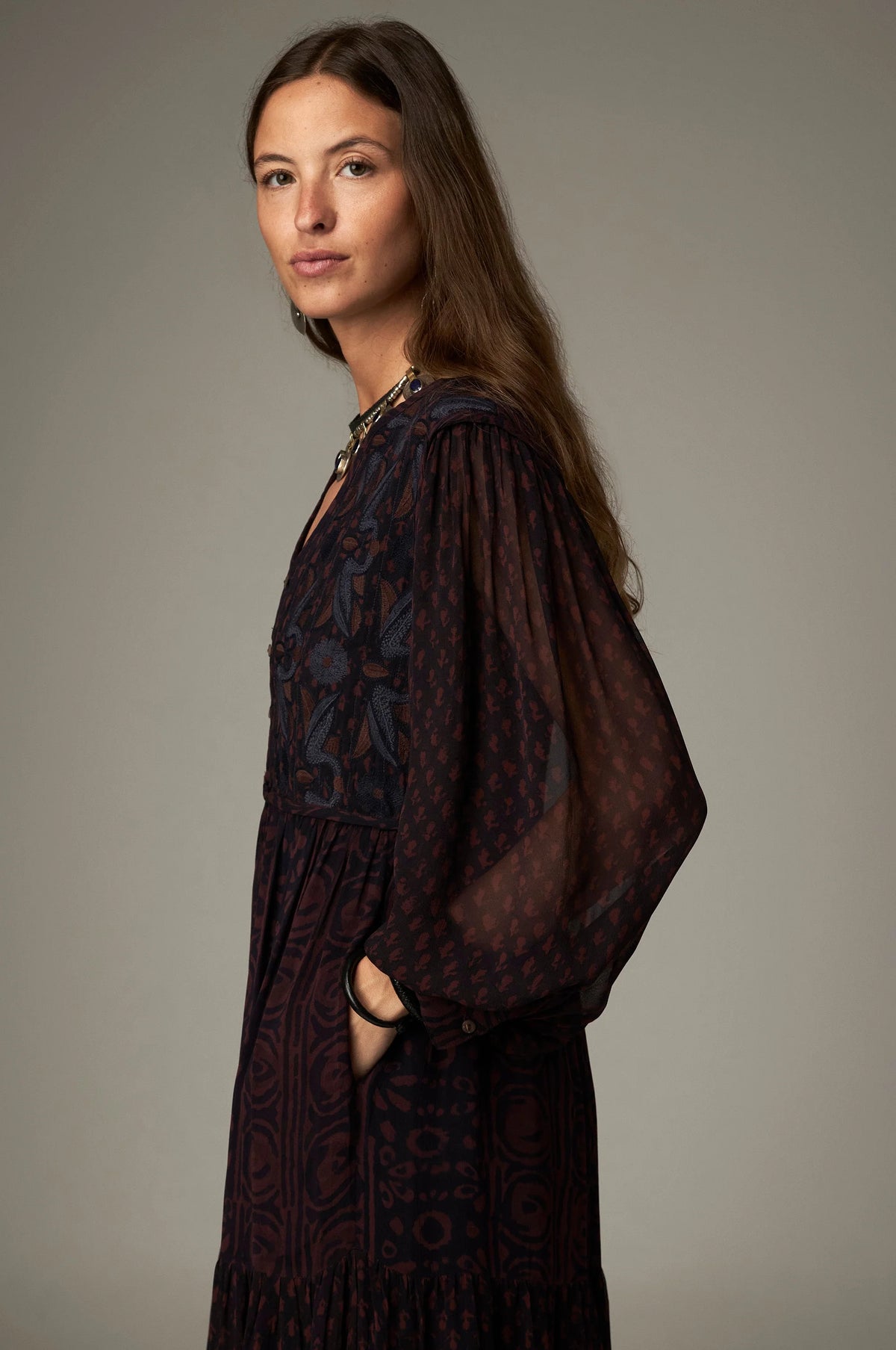 Emilia Dress Muddy Waters by Maison Hotel