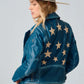 Christy RF Star Detail Leather Jacket