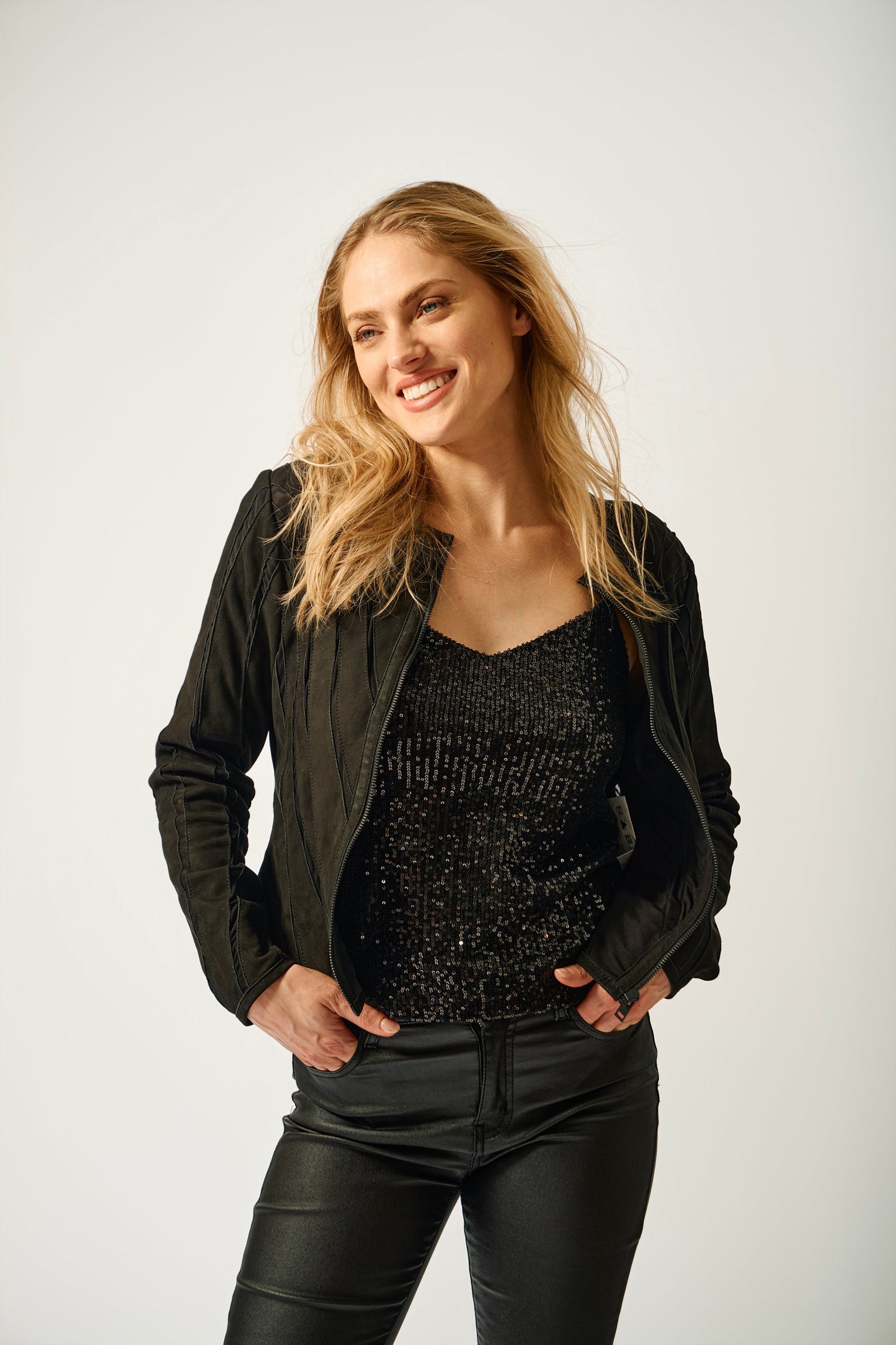 Mira RF Leather Jacket