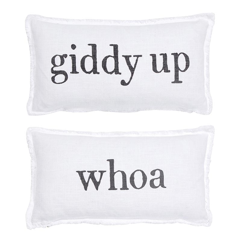 Whoa / Giddy Up Reversible Lumbar Pillow