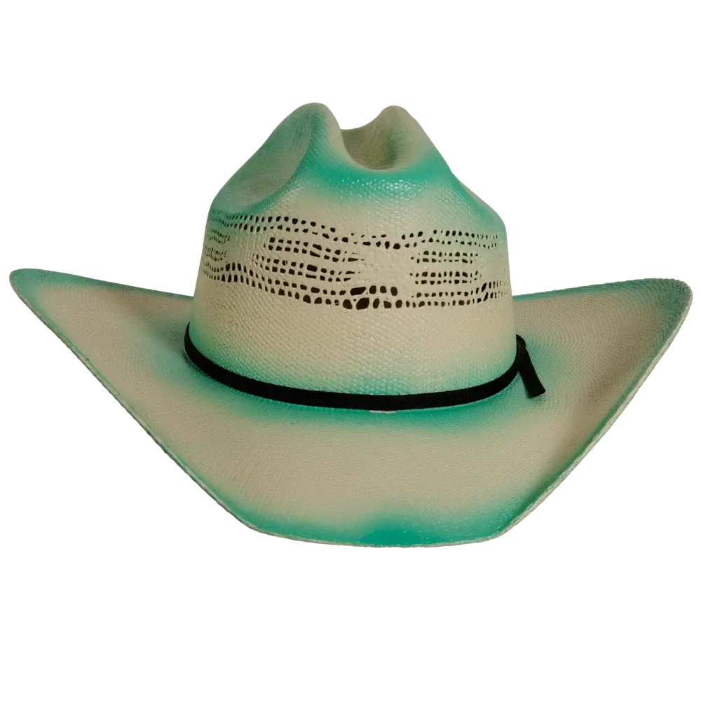 Olivia | Womens Straw Cowgirl Hat Turquoise - Bourbon Cowgirl