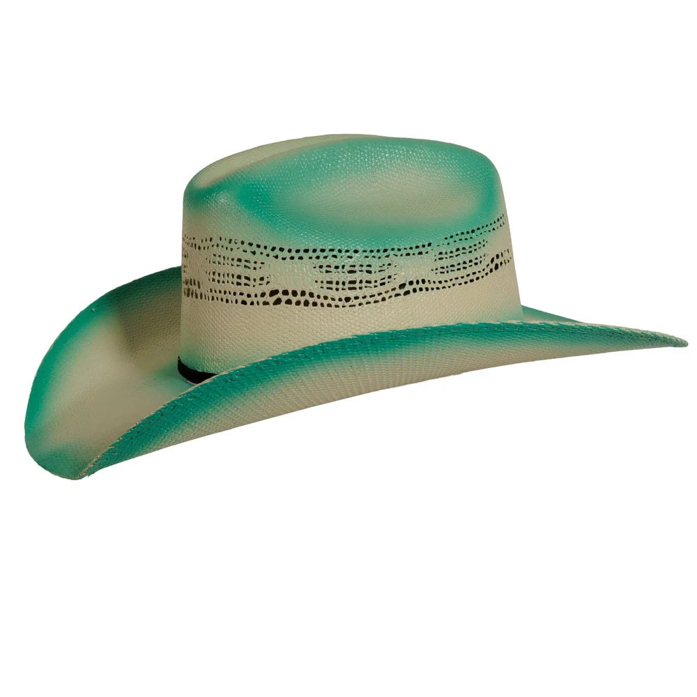 Olivia | Womens Straw Cowgirl Hat Turquoise - Bourbon Cowgirl