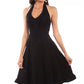 Black Halter Dress Peruvian Cotton for Country Girls at Bourbon Cowgirl