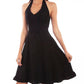 Black Halter Dress Peruvian Cotton for Country Girls at Bourbon Cowgirl