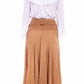 Acid Wash Khaki Cantina Skirt with Beaded Belt at Bourbon Cowgirl