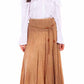 Acid Wash Khaki Cantina Skirt with Beaded Belt at Bourbon Cowgirl