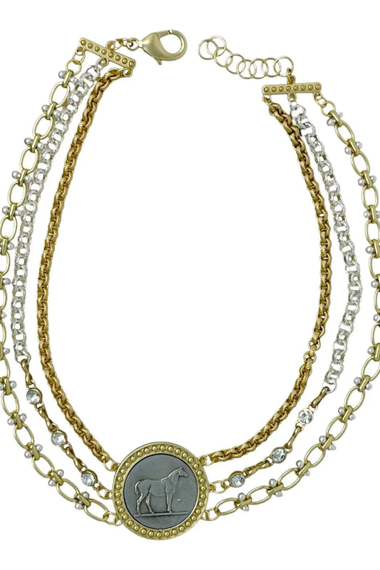Stallion Reins Necklace as Seen on Dutton Ranch by Michele Busch