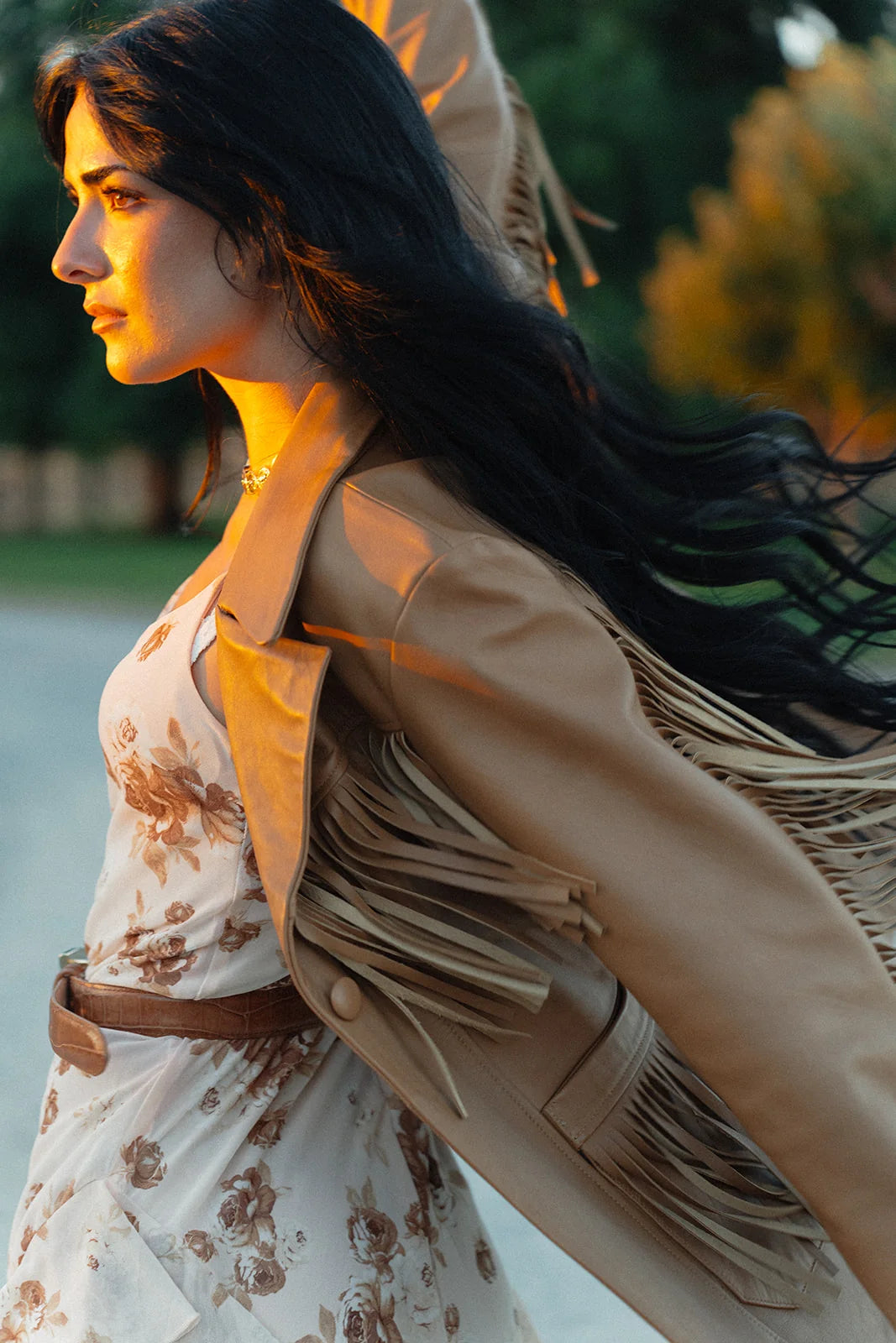 Fringe With Benefits Blazer in Buckskin by Western & Co