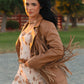 Fringe With Benefits Blazer in Buckskin by Western & Co
