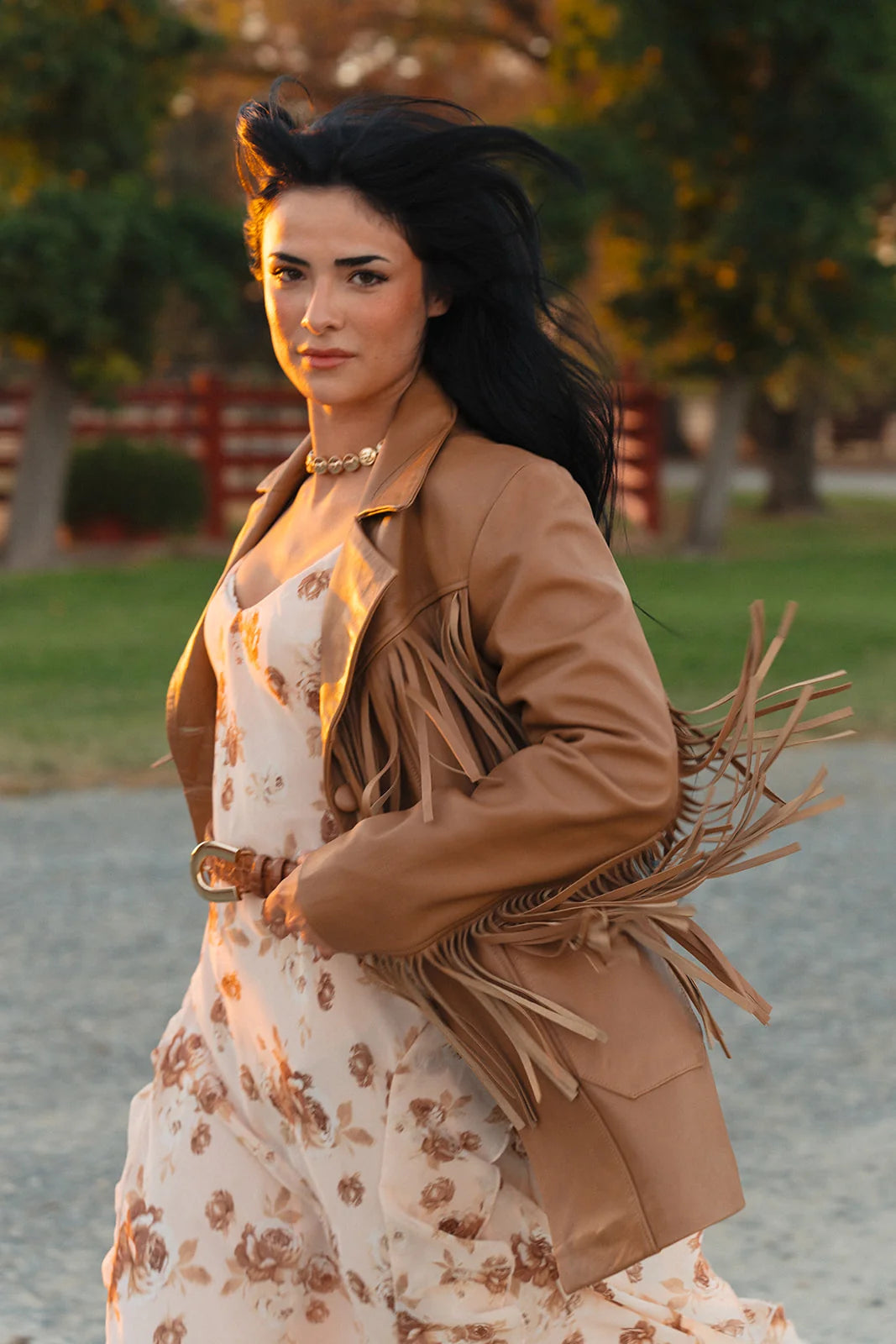 Fringe With Benefits Blazer in Buckskin by Western & Co
