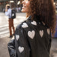 Reo RF Heart Detail Leather Jacket