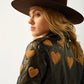 Reo RF Heart Detail Leather Jacket