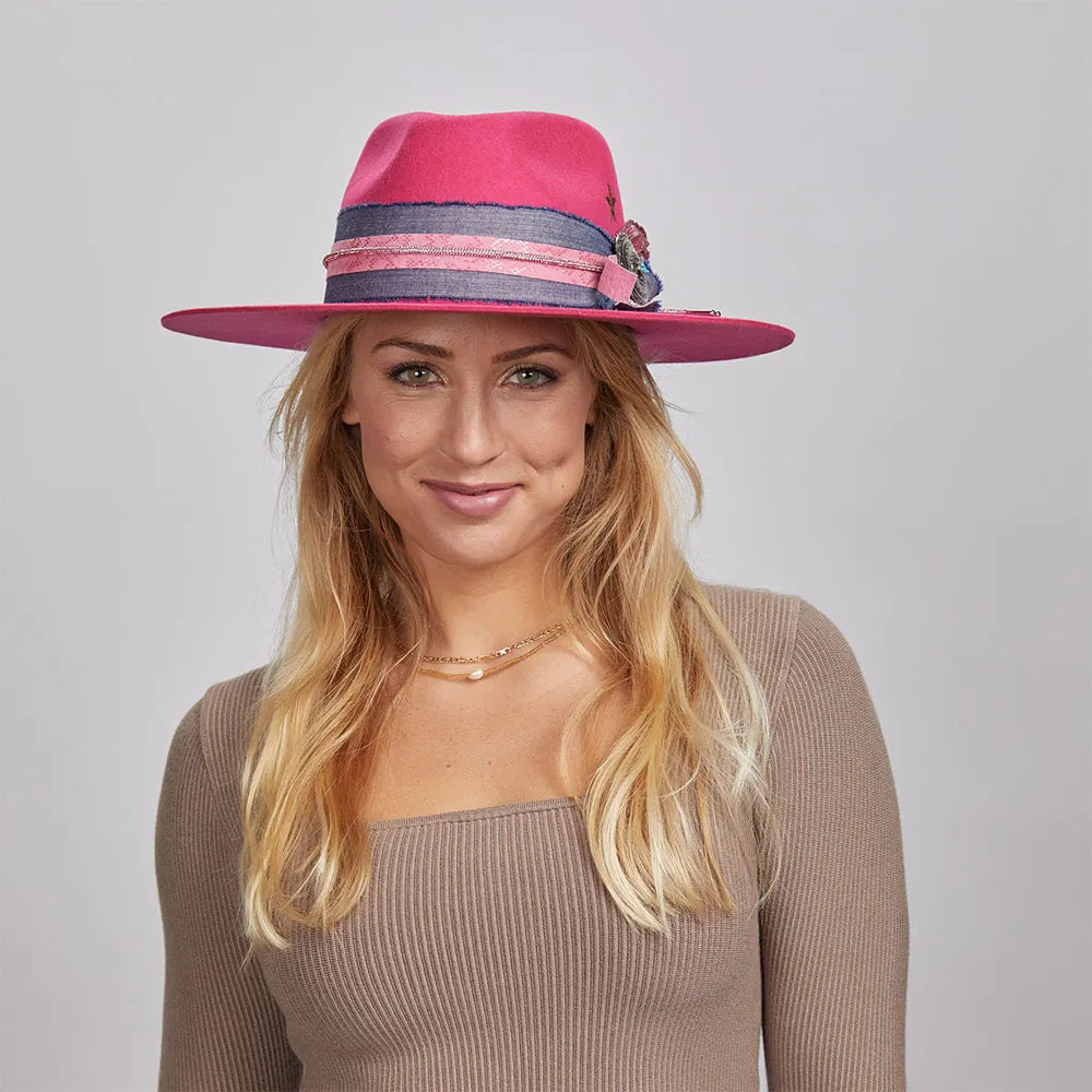 Rodeo Babe | Womens Felt Fedora Hat  - Bourbon Cowgirl