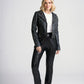 Roxanne RF Leather Jacket by Mauritius in Black