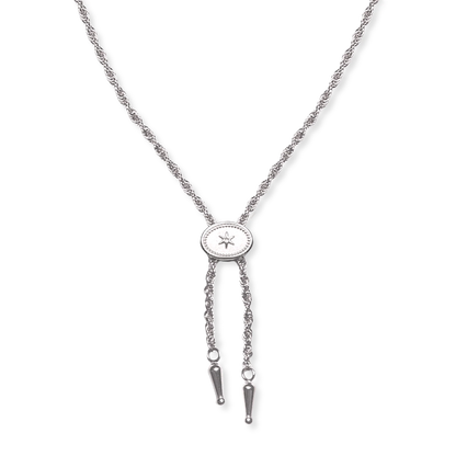 Annley Bolo Tie Necklace in Gold or Silver by Spurwest