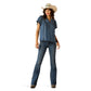 Ariat Women's Emma Medium Denim Blue Top for Bourbon Cowgirl