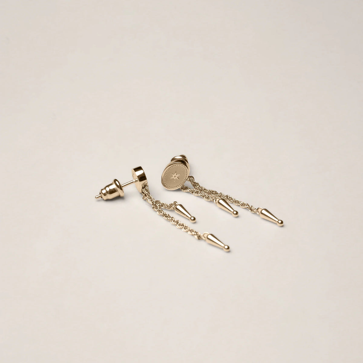 Annley Bolo Tie Earrings in Gold or Silver by Spurwest