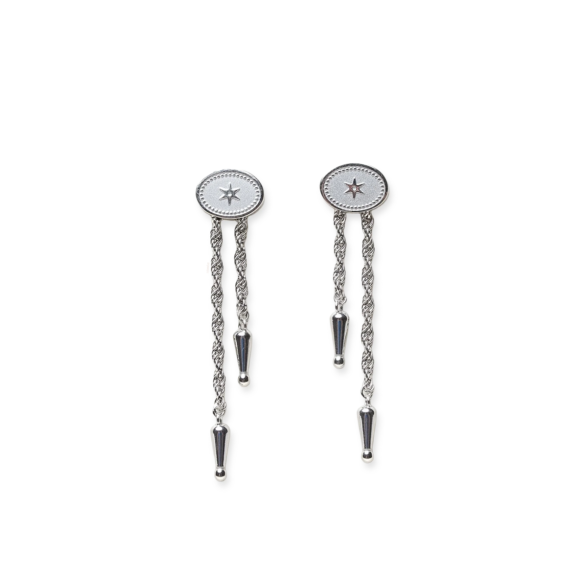Annley Bolo Tie Earrings in Gold or Silver by Spurwest