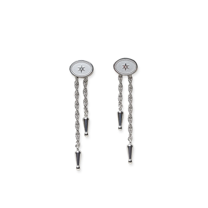 Annley Bolo Tie Earrings in Gold or Silver by Spurwest