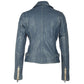 Sofia RF Leather Jacket, Denim Blue