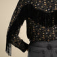 June Western Blouse by Sendero Provisions -Black Floral