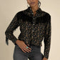 June Western Blouse by Sendero Provisions -Black Floral