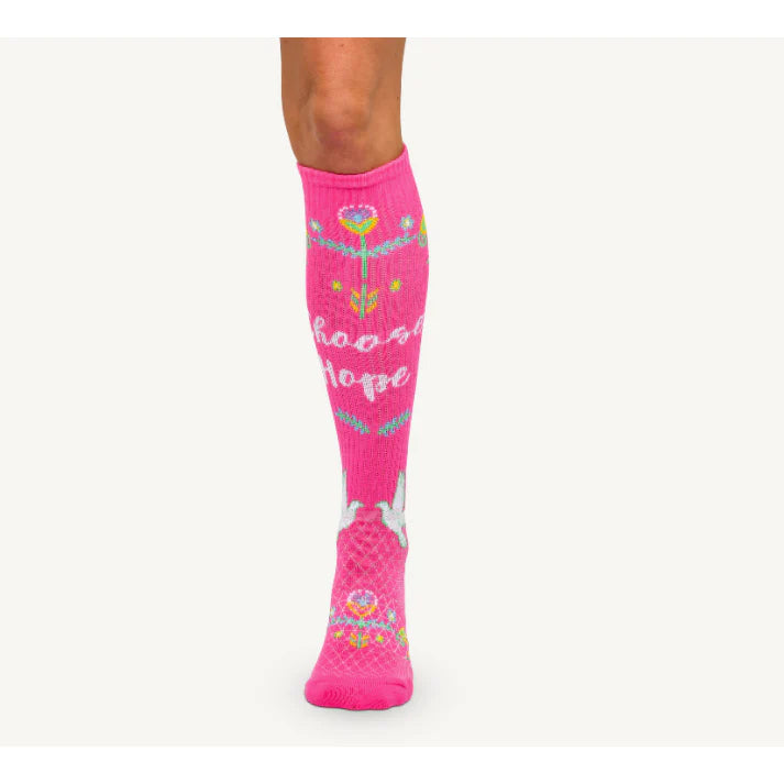 Choose Hope Pink Performance Boot Socks - Lucky Chuck