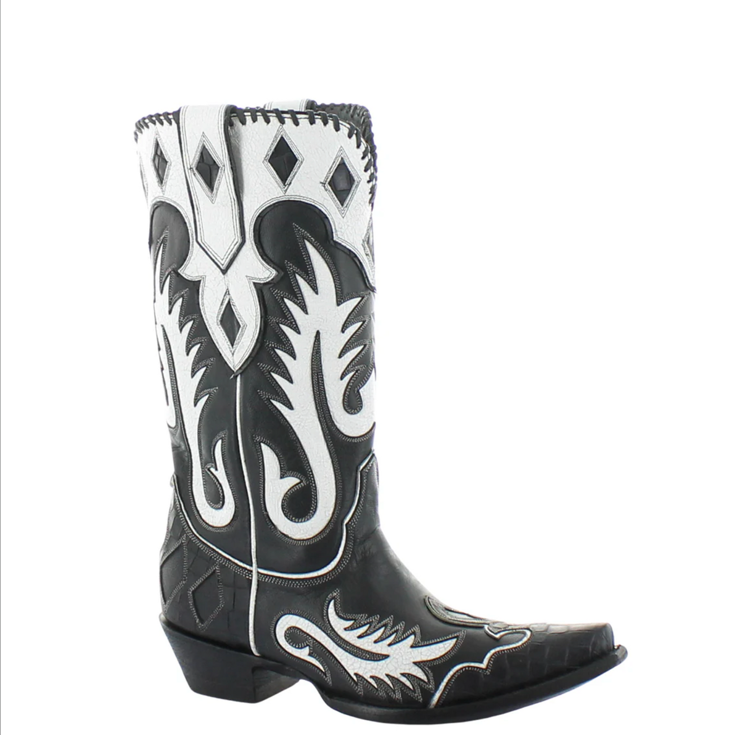 Cowgirl Rising Boot in Black and White by Old Gringo