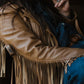 Fringe With Benefits Blazer in Buckskin by Western & Co