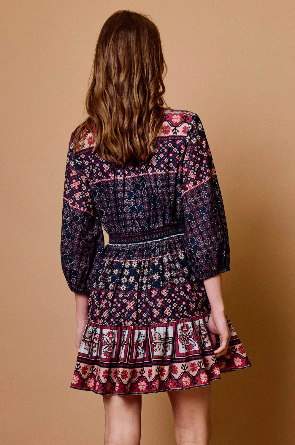 Priyanka Mini Dress in Zocalo Rose Print by Cleobella