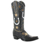 Cowboy boot with stars and horseshoe design, screenshot from April 8, 2025.