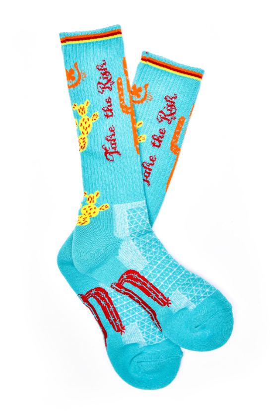 Take the Risk Turquoise Performance Boot Socks