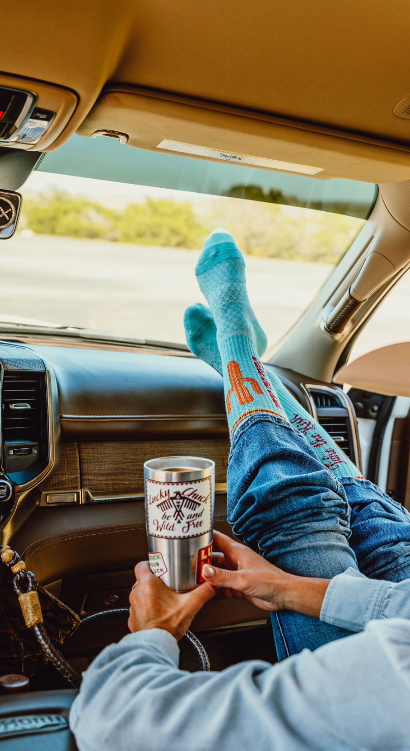 Take the Risk Turquoise Performance Boot Socks