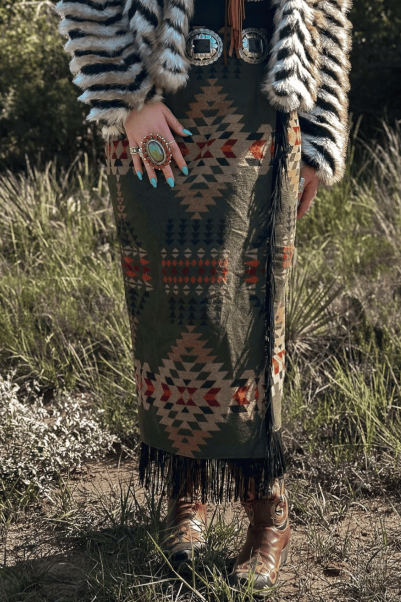 Berkley Wool Wrap Style Skirt  by Silverado