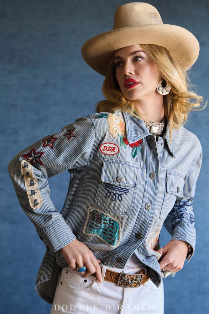 We Salute Denim Jacket by Double D Ranch