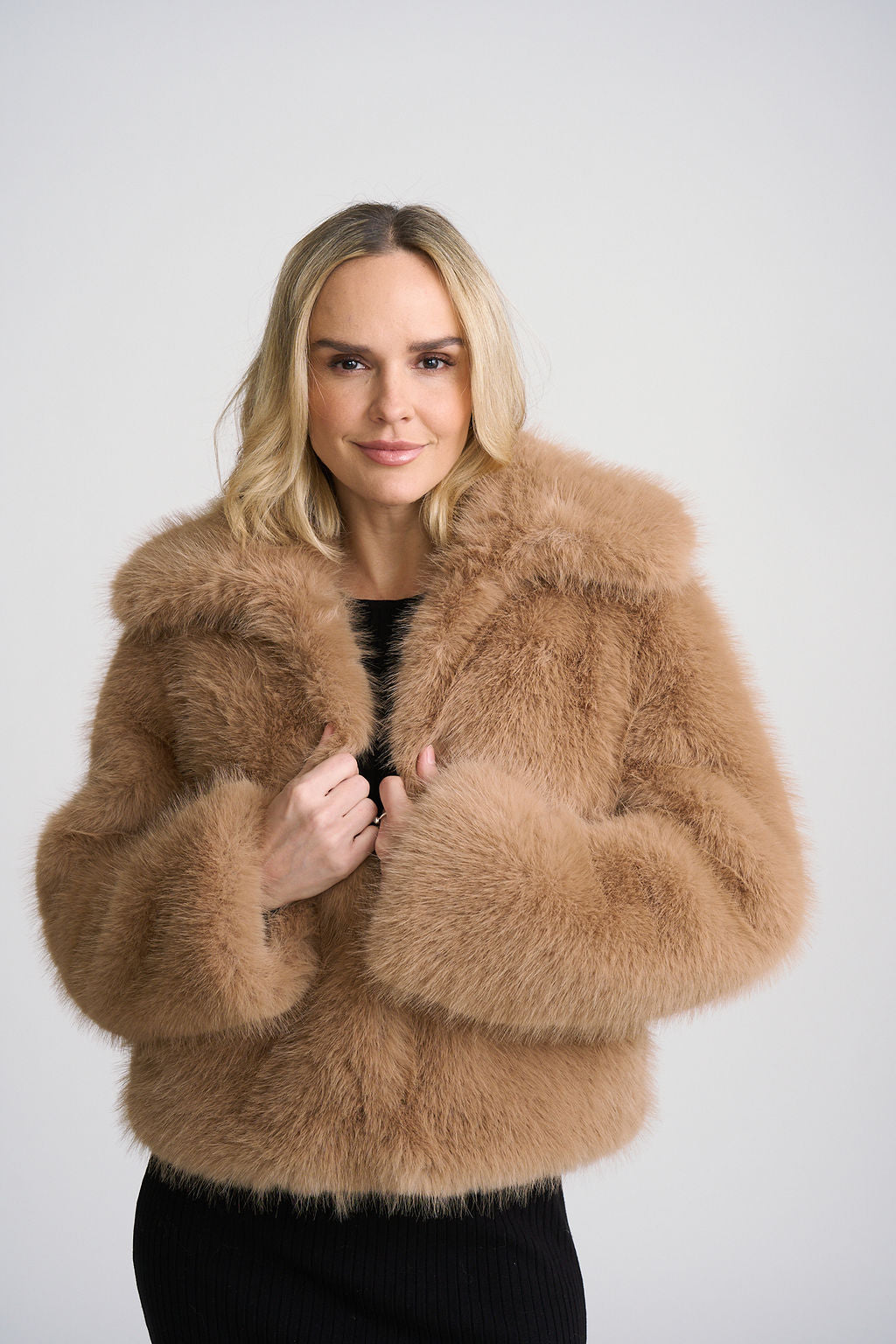 Sienna Fur Jacket by Mauritius in Dark Sand