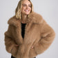 Sienna Fur Jacket by Mauritius in Dark Sand