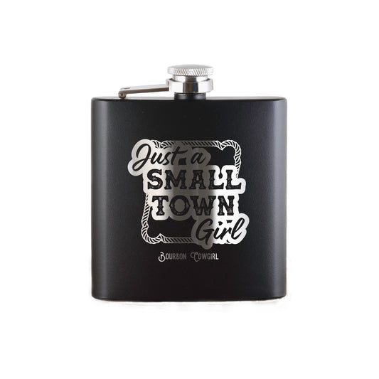 Just a Small Town Girl Flask Gift - Bourbon Cowgirl