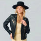 Sofia RF Leather Jacket, Black