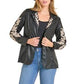 Black jacket with beige detail, StyleBW92D07219--01