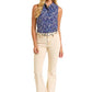 Sleeveless Horse Print Snap Front Blouse by Panhandle at Bourbon Cowgirl