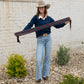 Boli - Preppy Buck by Fringe Scarves - Wine and Navy