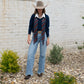 Boli - Preppy Buck by Fringe Scarves - Wine and Navy